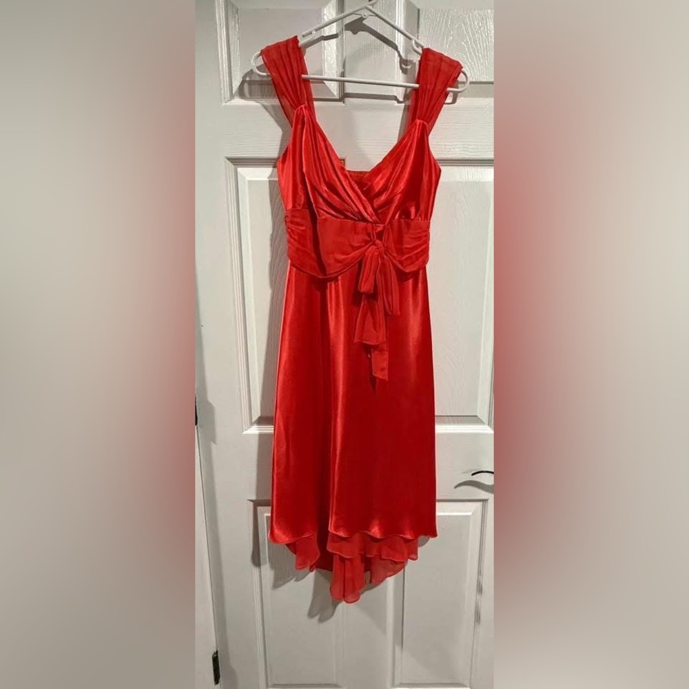 Elegant Coral Evening Dress